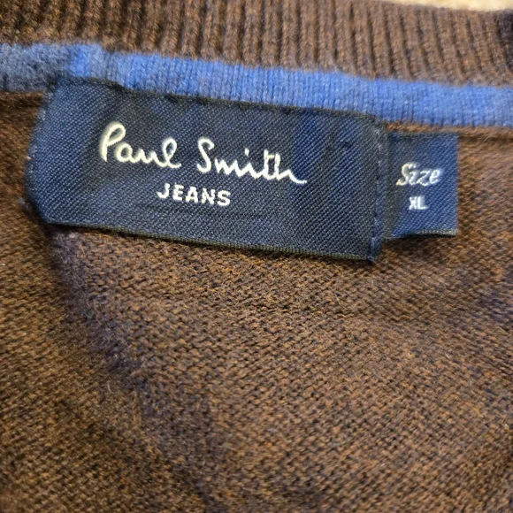 Paul Smith Deep Burgundy Crewneck Sweater Mens XL